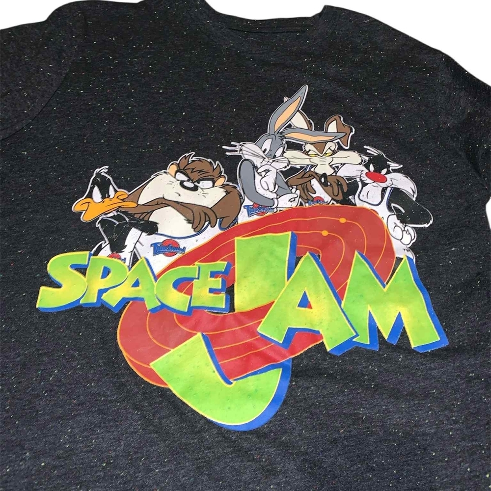 Retro 90s Space Jam Bugs Bunny Graphic Tee Confetti M‎